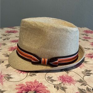 Brixton Beige Fedora with Leopard Print Lining
